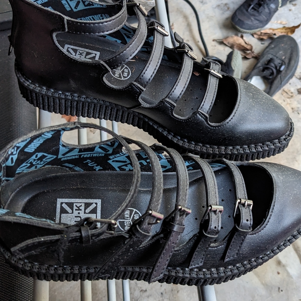Tuk Wednesday Addams gothic buckle shoes